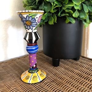 McKenzie Childs type candleholder.